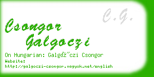 csongor galgoczi business card